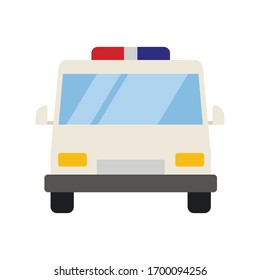 Ambulance icon isolated on white background, Vector illustration