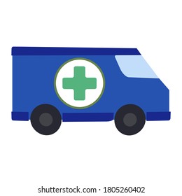 Ambulance icon isolated on white background vector.