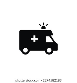 Ambulance icon isolated on white background