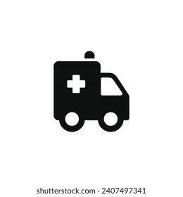 Ambulance icon isolated on white background