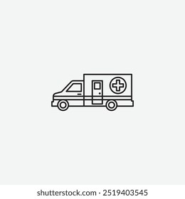Ambulance icon isolated on white background