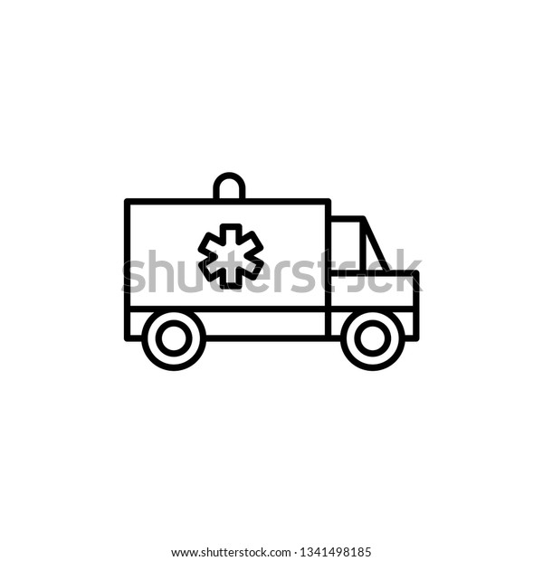 Ambulance icon isolated on white background.\
Emergency symbol modern, simple, vector, icon for website design,\
mobile app, ui. Vector\
Illustration