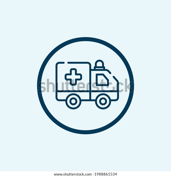 ambulance icon isolated on white background from\
medicine collection. ambulance icon thin line outline linear\
ambulance symbol for logo, web,\
app