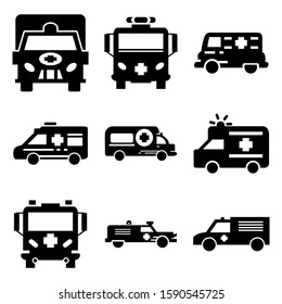 ambulance icon isolated sign symbol vector illustration - Collection of high quality black style vector icons
