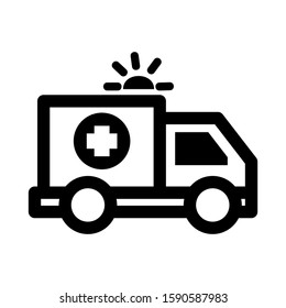 ambulance icon isolated sign symbol vector illustration - high quality black style vector icons
