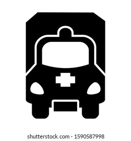 ambulance icon isolated sign symbol vector illustration - high quality black style vector icons
