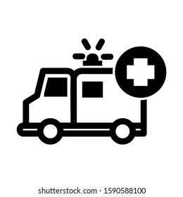 ambulance icon isolated sign symbol vector illustration - high quality black style vector icons
