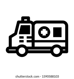 ambulance icon isolated sign symbol vector illustration - high quality black style vector icons
