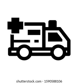 ambulance icon isolated sign symbol vector illustration - high quality black style vector icons

