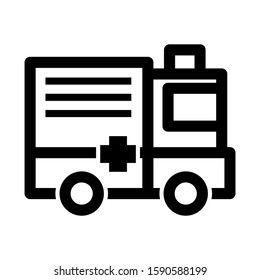 ambulance icon isolated sign symbol vector illustration - high quality black style vector icons
