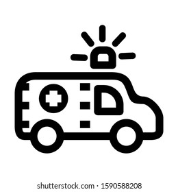 ambulance icon isolated sign symbol vector illustration - high quality black style vector icons

