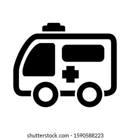 ambulance icon isolated sign symbol vector illustration - high quality black style vector icons
