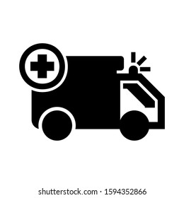 ambulance icon isolated sign symbol vector illustration - high quality black style vector icons
