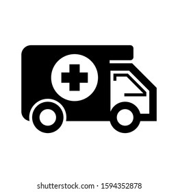 ambulance icon isolated sign symbol vector illustration - high quality black style vector icons
