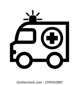 ambulance icon isolated sign symbol vector illustration - high quality black style vector icons
