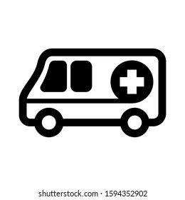 ambulance icon isolated sign symbol vector illustration - high quality black style vector icons
