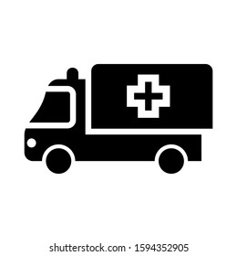 ambulance icon isolated sign symbol vector illustration - high quality black style vector icons
