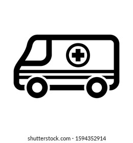 ambulance icon isolated sign symbol vector illustration - high quality black style vector icons
