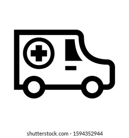 ambulance icon isolated sign symbol vector illustration - high quality black style vector icons
