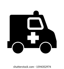 ambulance icon isolated sign symbol vector illustration - high quality black style vector icons
