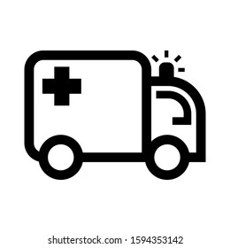 ambulance icon isolated sign symbol vector illustration - high quality black style vector icons
