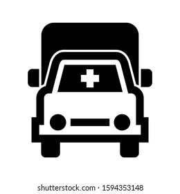ambulance icon isolated sign symbol vector illustration - high quality black style vector icons
