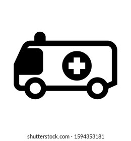 ambulance icon isolated sign symbol vector illustration - high quality black style vector icons
