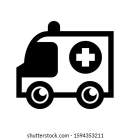 ambulance icon isolated sign symbol vector illustration - high quality black style vector icons
