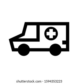 ambulance icon isolated sign symbol vector illustration - high quality black style vector icons
