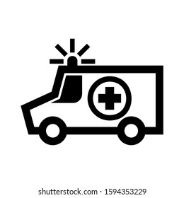 ambulance icon isolated sign symbol vector illustration - high quality black style vector icons
