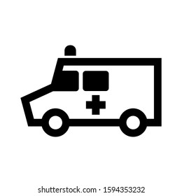 ambulance icon isolated sign symbol vector illustration - high quality black style vector icons
