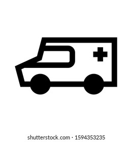 ambulance icon isolated sign symbol vector illustration - high quality black style vector icons
