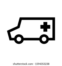 ambulance icon isolated sign symbol vector illustration - high quality black style vector icons
