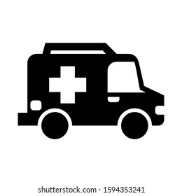 ambulance icon isolated sign symbol vector illustration - high quality black style vector icons

