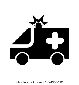 ambulance icon isolated sign symbol vector illustration - high quality black style vector icons
