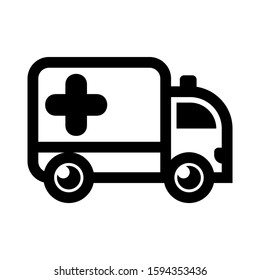 ambulance icon isolated sign symbol vector illustration - high quality black style vector icons
