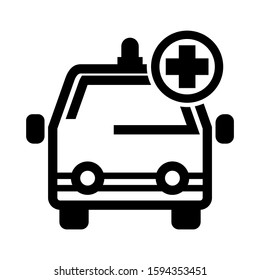 ambulance icon isolated sign symbol vector illustration - high quality black style vector icons
