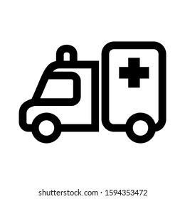 ambulance icon isolated sign symbol vector illustration - high quality black style vector icons
