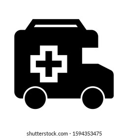 ambulance icon isolated sign symbol vector illustration - high quality black style vector icons
