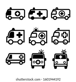 ambulance icon isolated sign symbol vector illustration - Collection of high quality black style vector icons

