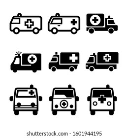 ambulance icon isolated sign symbol vector illustration - Collection of high quality black style vector icons
