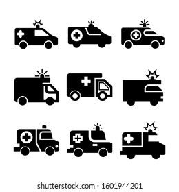 ambulance icon isolated sign symbol vector illustration - Collection of high quality black style vector icons
