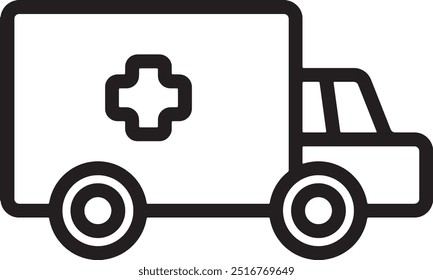 Ambulance icon isolated sign symbol vector illustration