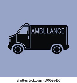 Ambulance icon isolated sign symbol and flat style for app, web and digital design. Vector illustration.