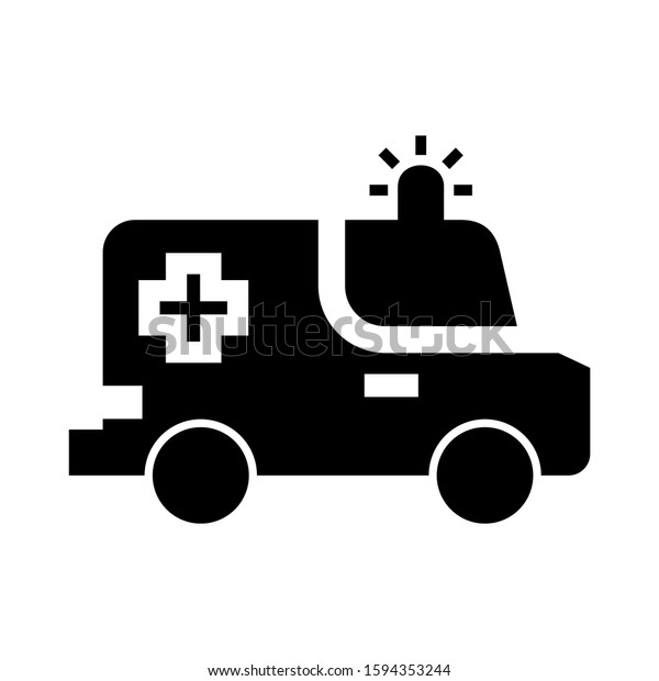 ambulance icon isolated sign symbol\
vector illustration - high quality black style vector\
icons\
