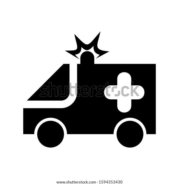 ambulance icon isolated sign symbol\
vector illustration - high quality black style vector\
icons\
