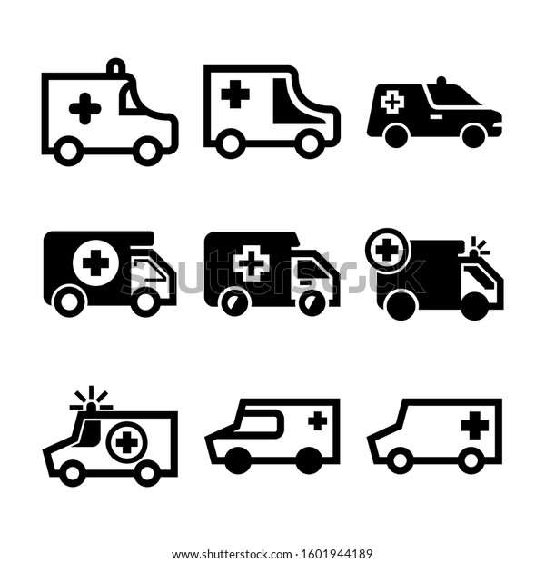 ambulance icon\
isolated sign symbol vector illustration - Collection of high\
quality black style vector\
icons\
