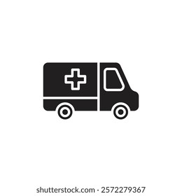 Ambulance icon Line Art Logo set