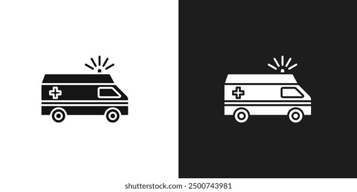 Ambulance icon line art vector