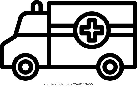 Ambulance Icon Line Vector Illustration